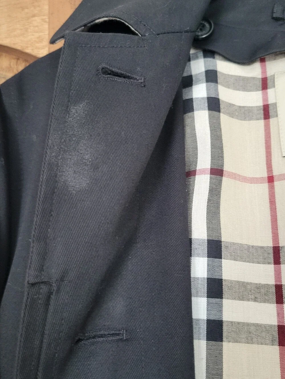 Burberry Black Hooded Lightweight Trench Coat:2 - Picture 7 of 7